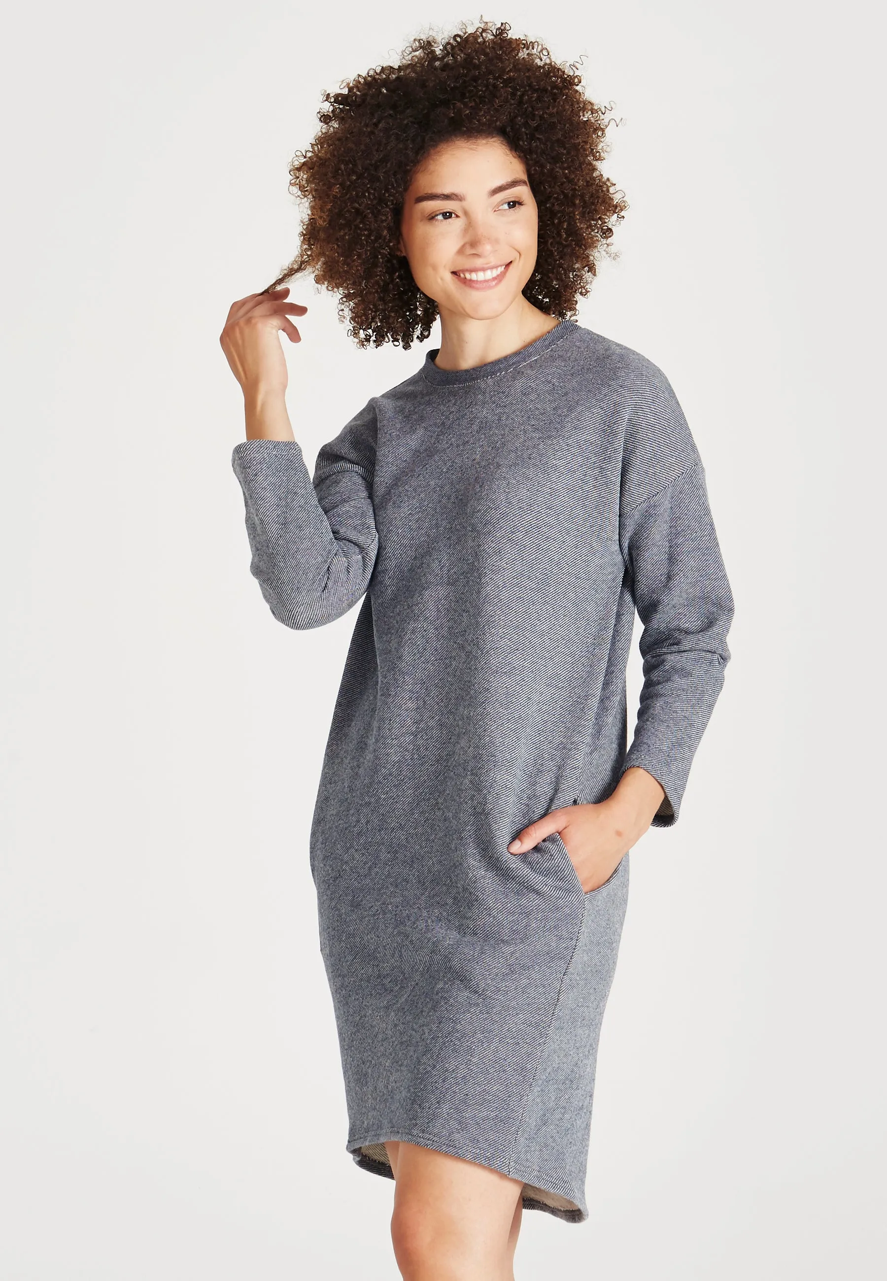 Cotton sweat dress HELEN - Blue Givn Berlin