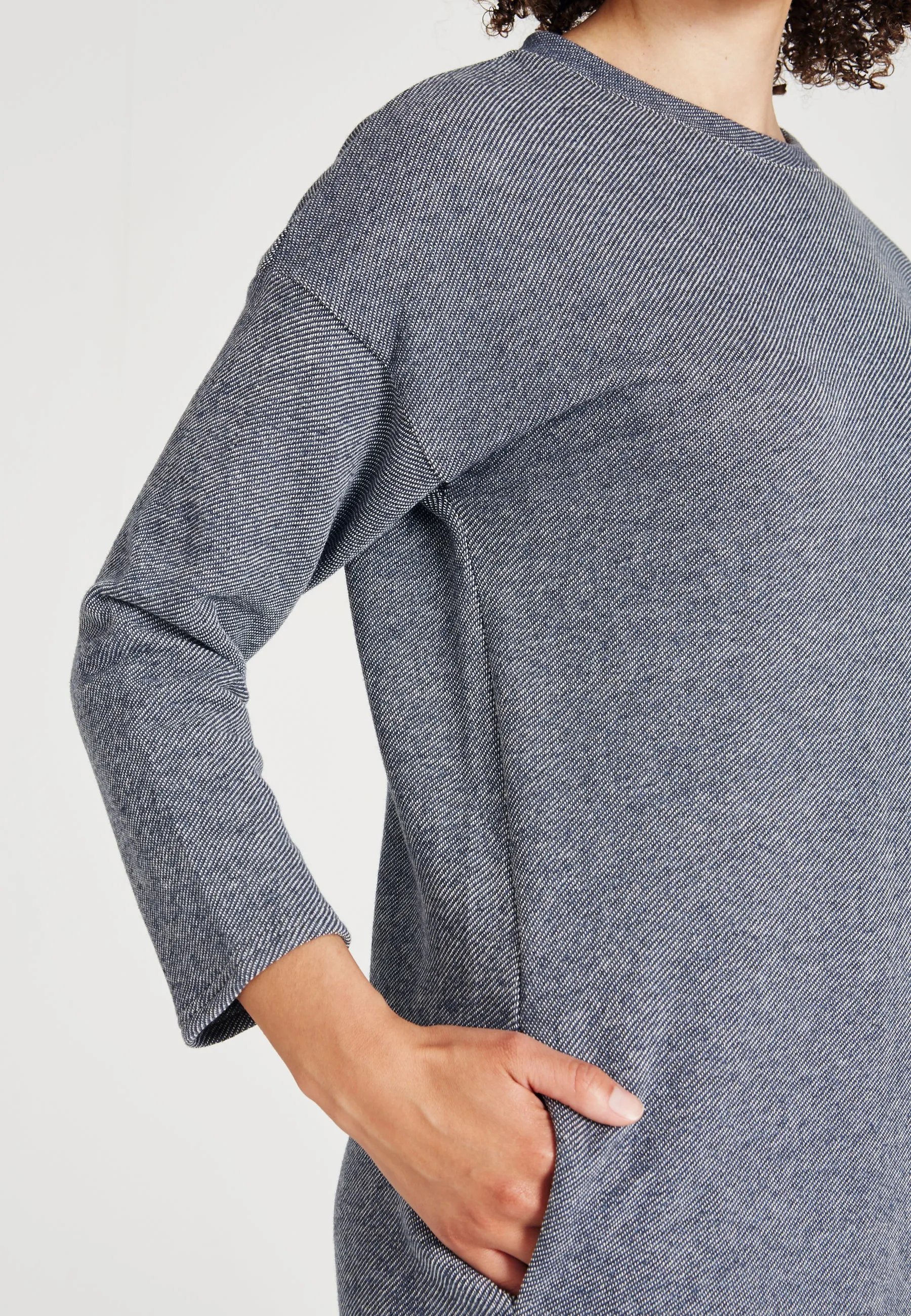 Cotton sweat dress HELEN - Blue Givn Berlin