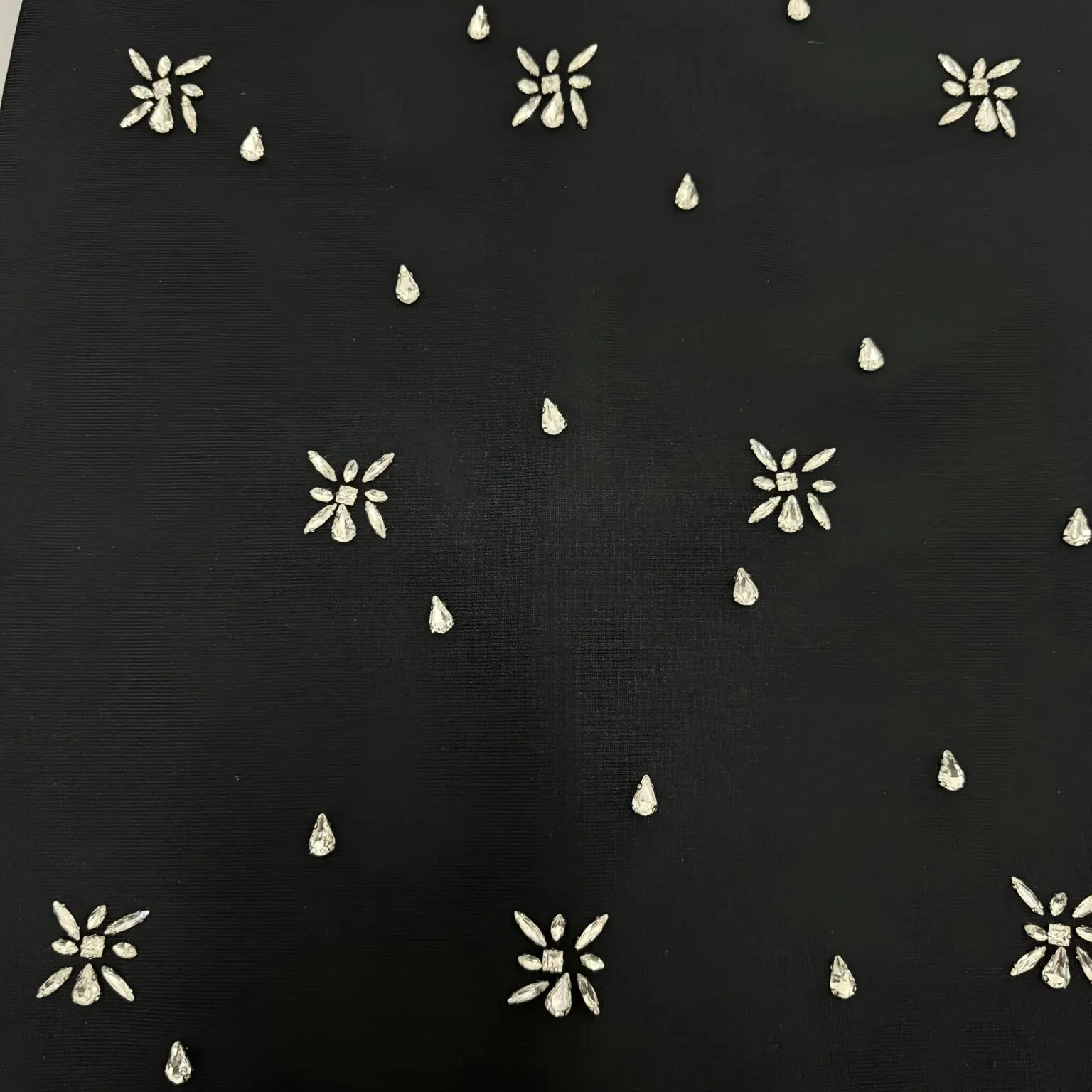 draped bardot crystal detail maxi dress in black Gloria Lanvin