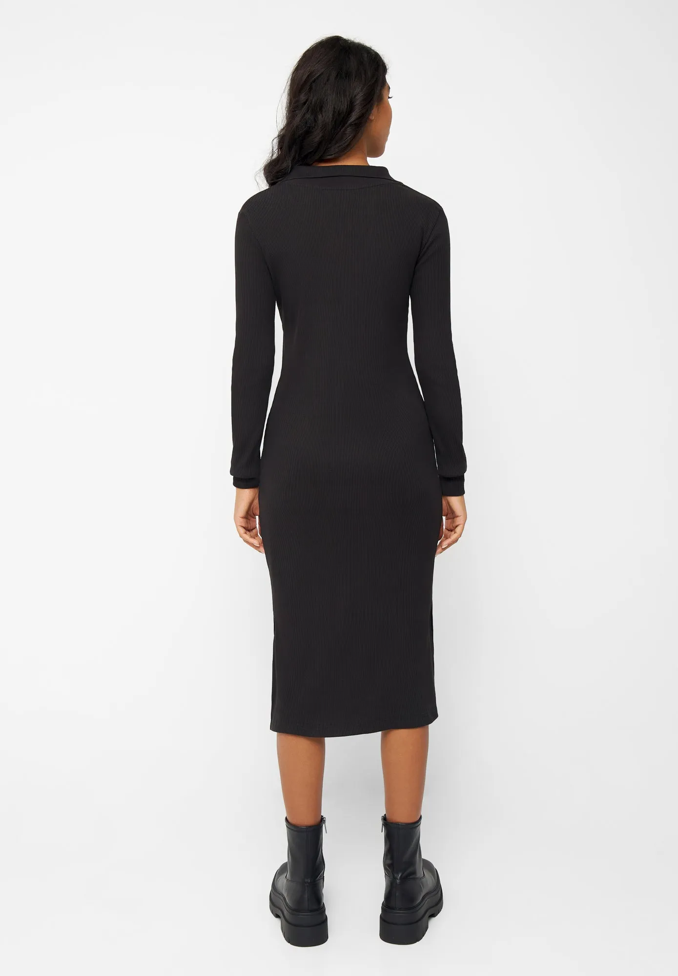 Dress ALEJA organic cotton - Black (Rib) Givn Berlin