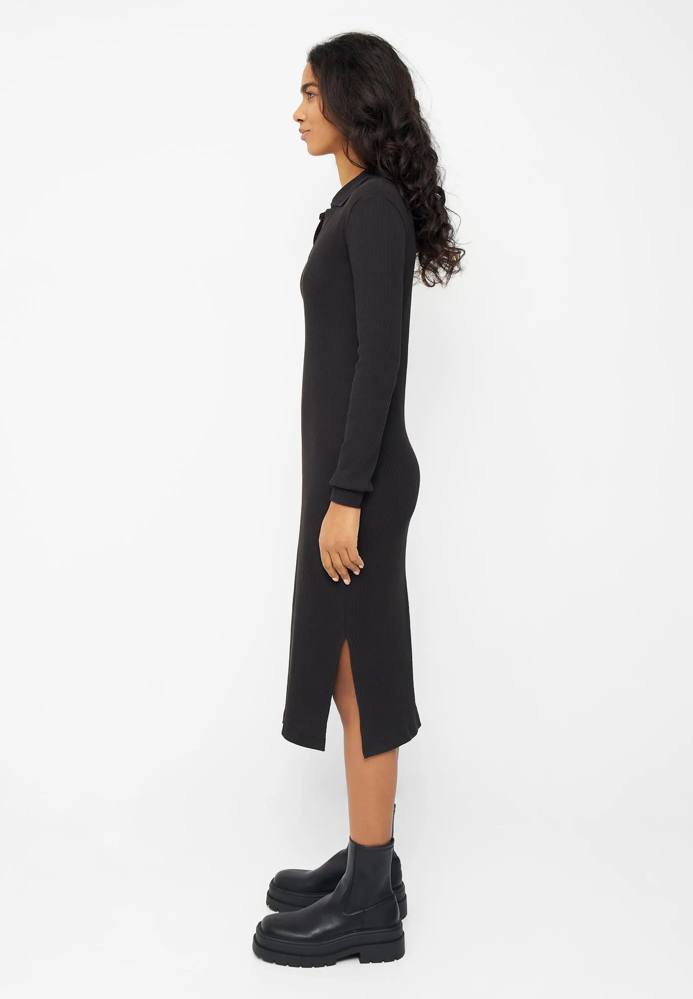 Dress ALEJA organic cotton - Black (Rib) Givn Berlin