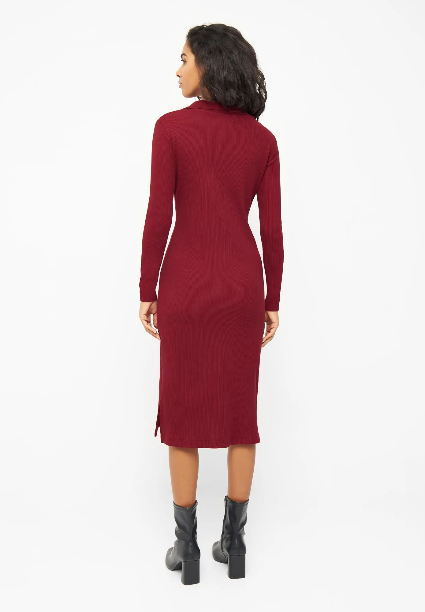 Dress ALEJA organic cotton - Tibetan Red (Rib) Givn Berlin