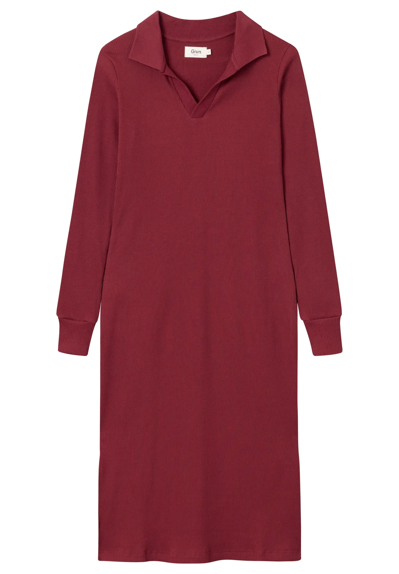 Dress ALEJA organic cotton - Tibetan Red (Rib) Givn Berlin