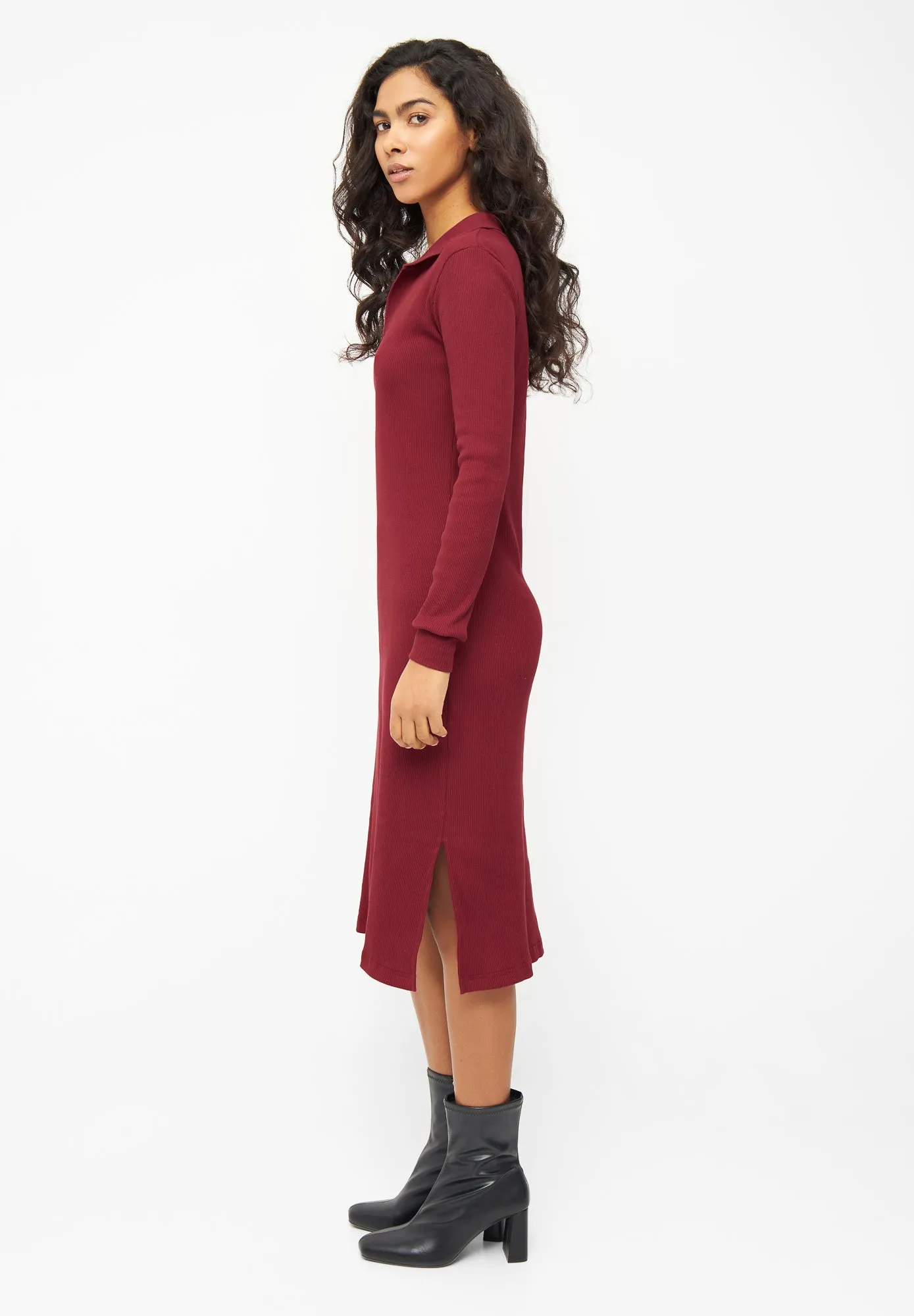 Dress ALEJA organic cotton - Tibetan Red (Rib) Givn Berlin