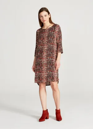 Dress FREYA from LENZING™ ECOVERO™ - Black / Orange (Hearts) Givn Berlin