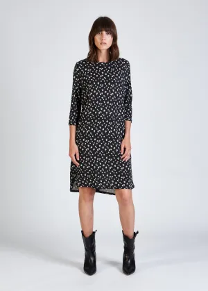 Dress FREYA in TENCEL™ Lyocell - Black / White Flowers (Tencel) Givn Berlin