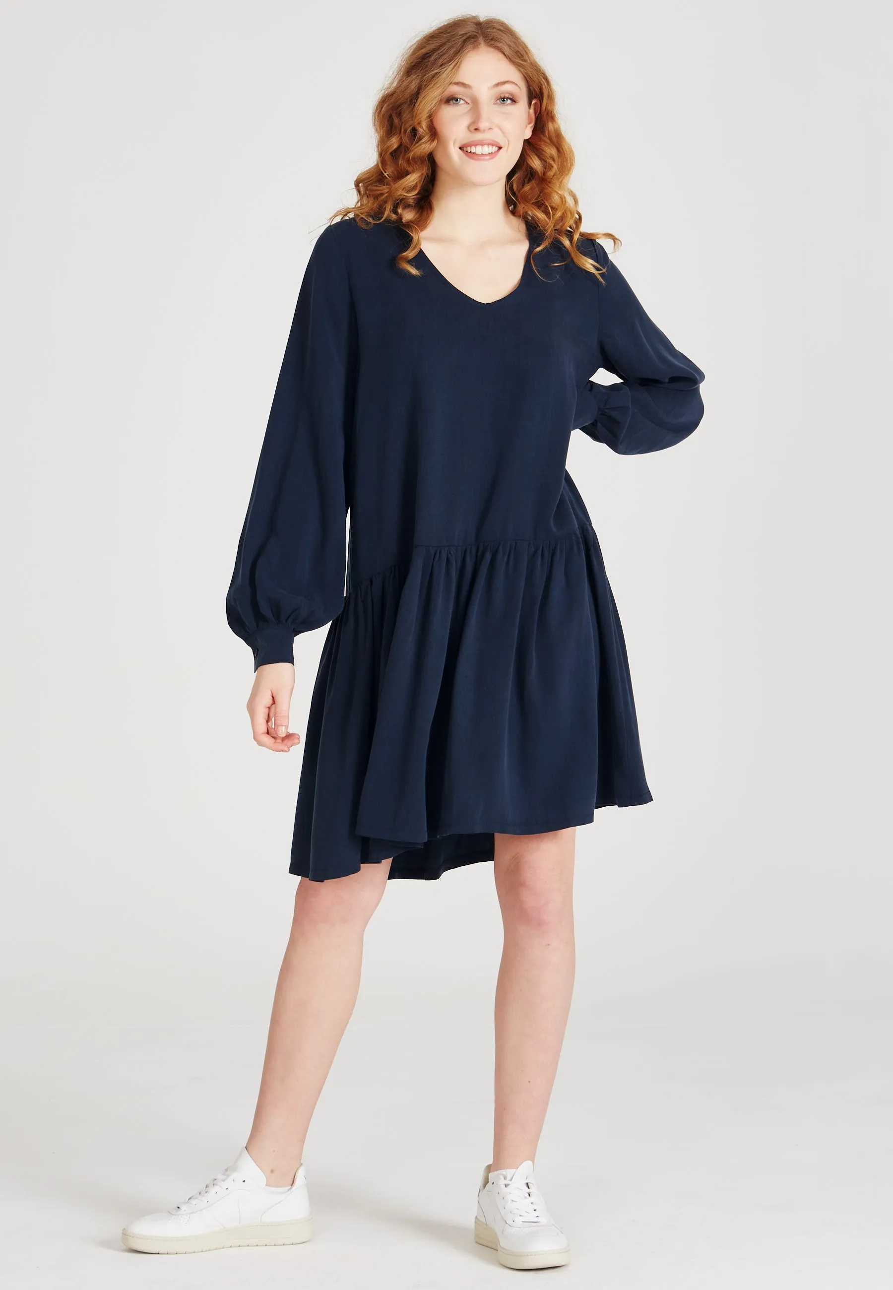 Dress ROMY in TENCEL™ Lyocell - Midnight Blue (Tencel) Givn Berlin