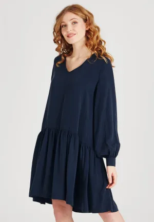Dress ROMY in TENCEL™ Lyocell - Midnight Blue (Tencel) Givn Berlin