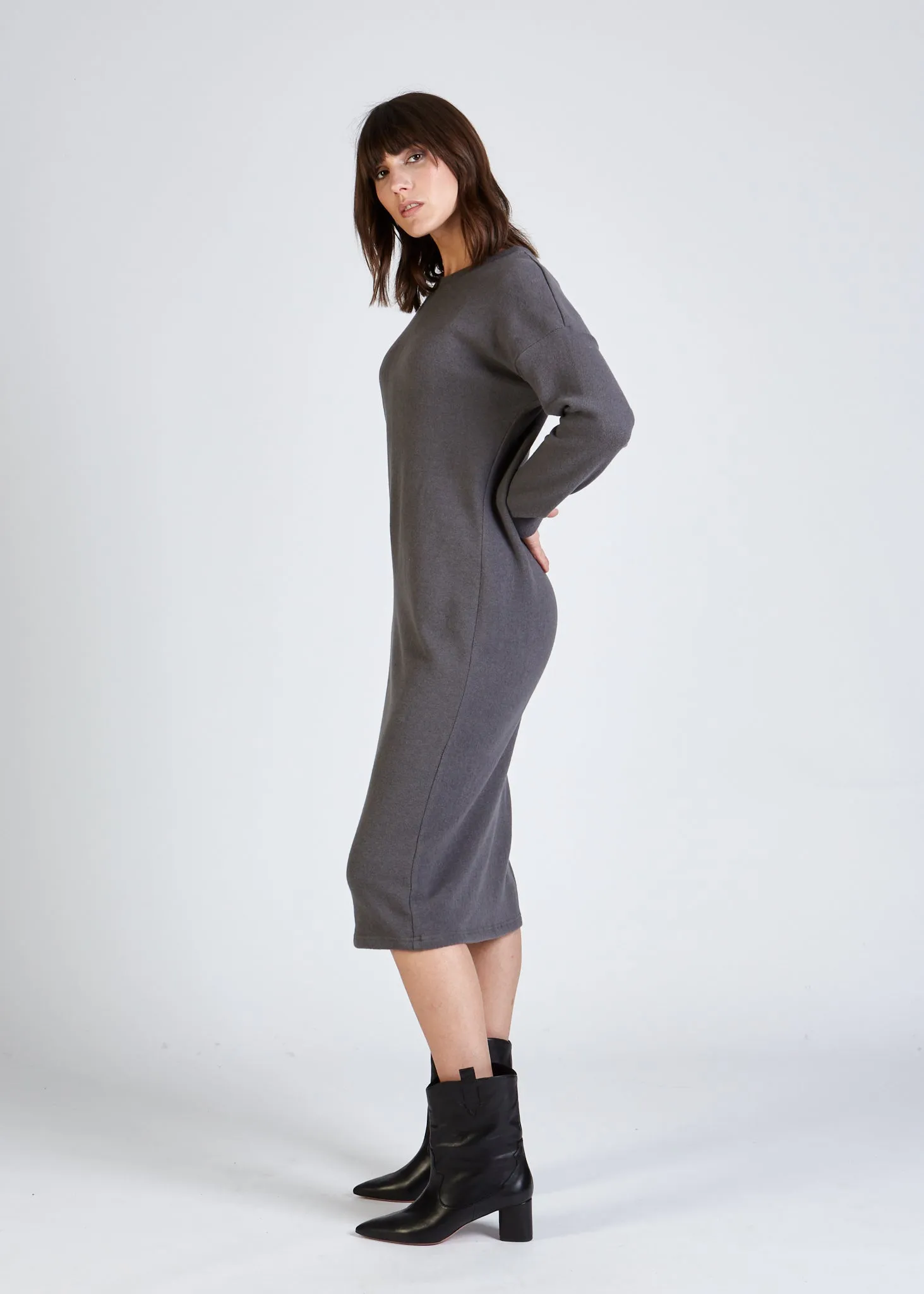 Dress SANDRA recycled cotton - Grey Givn Berlin