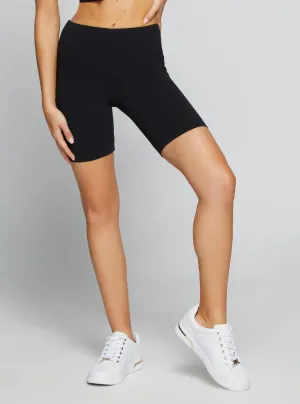 Eco Black Aline Active Logo Bike Shorts Guess