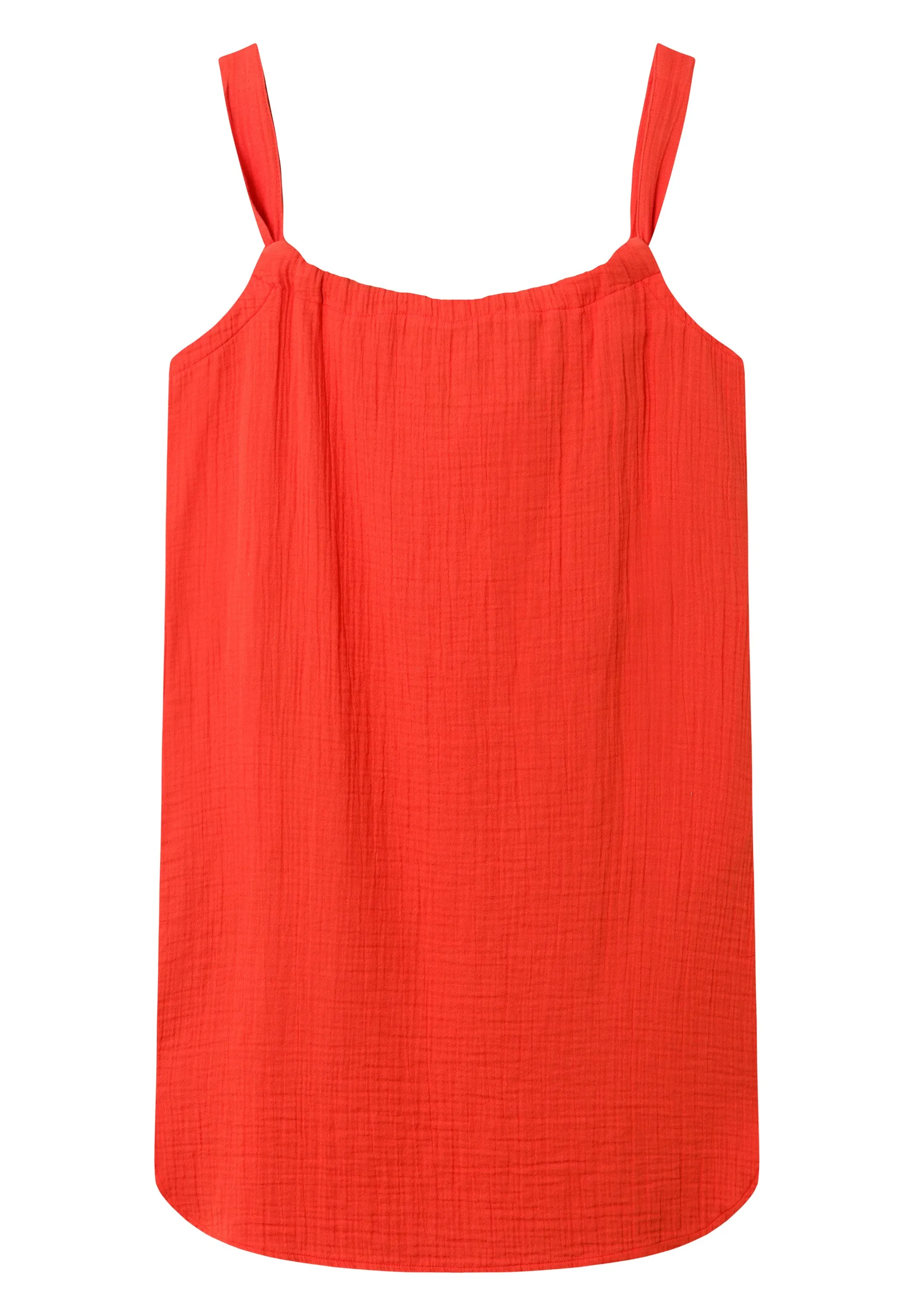 ELIF organic cotton muslin dress - Sunset Orange Givn Berlin