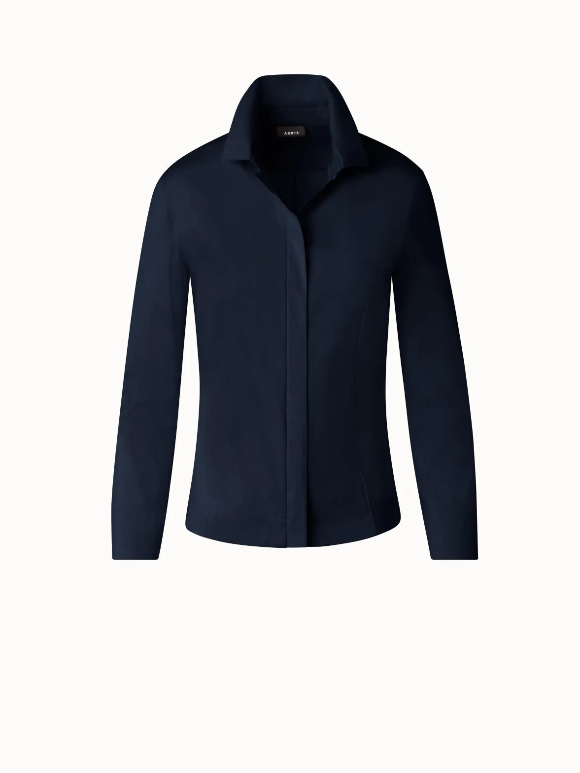 Fitted Cotton Blouse with Stretch Akris