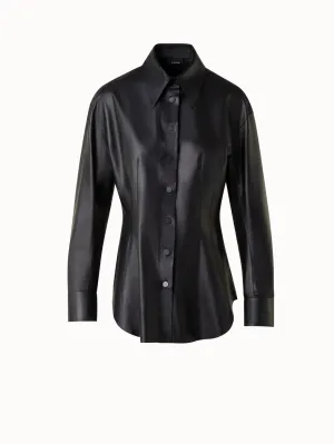 Fitted Leather Blouse Akris