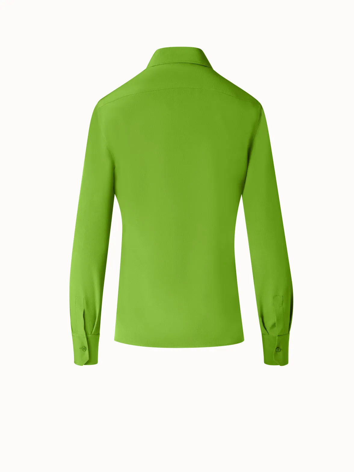 Fitted Silk Shirt Blouse Akris