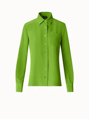 Fitted Silk Shirt Blouse Akris