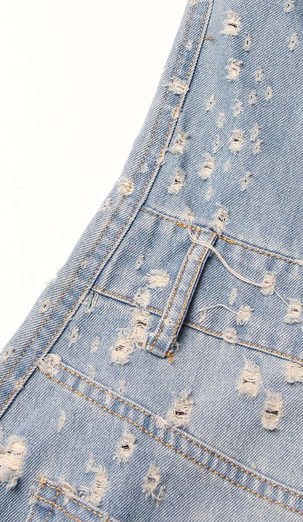 FRAYED DENIM MINI DRESS Gloria Lanvin