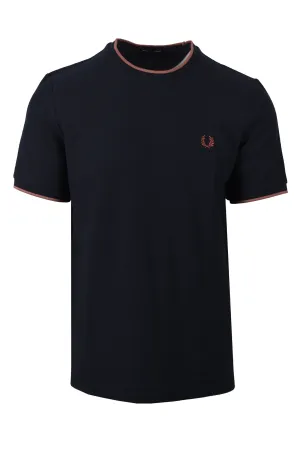 Fred Perry Crepe Pique T-shirt Navy