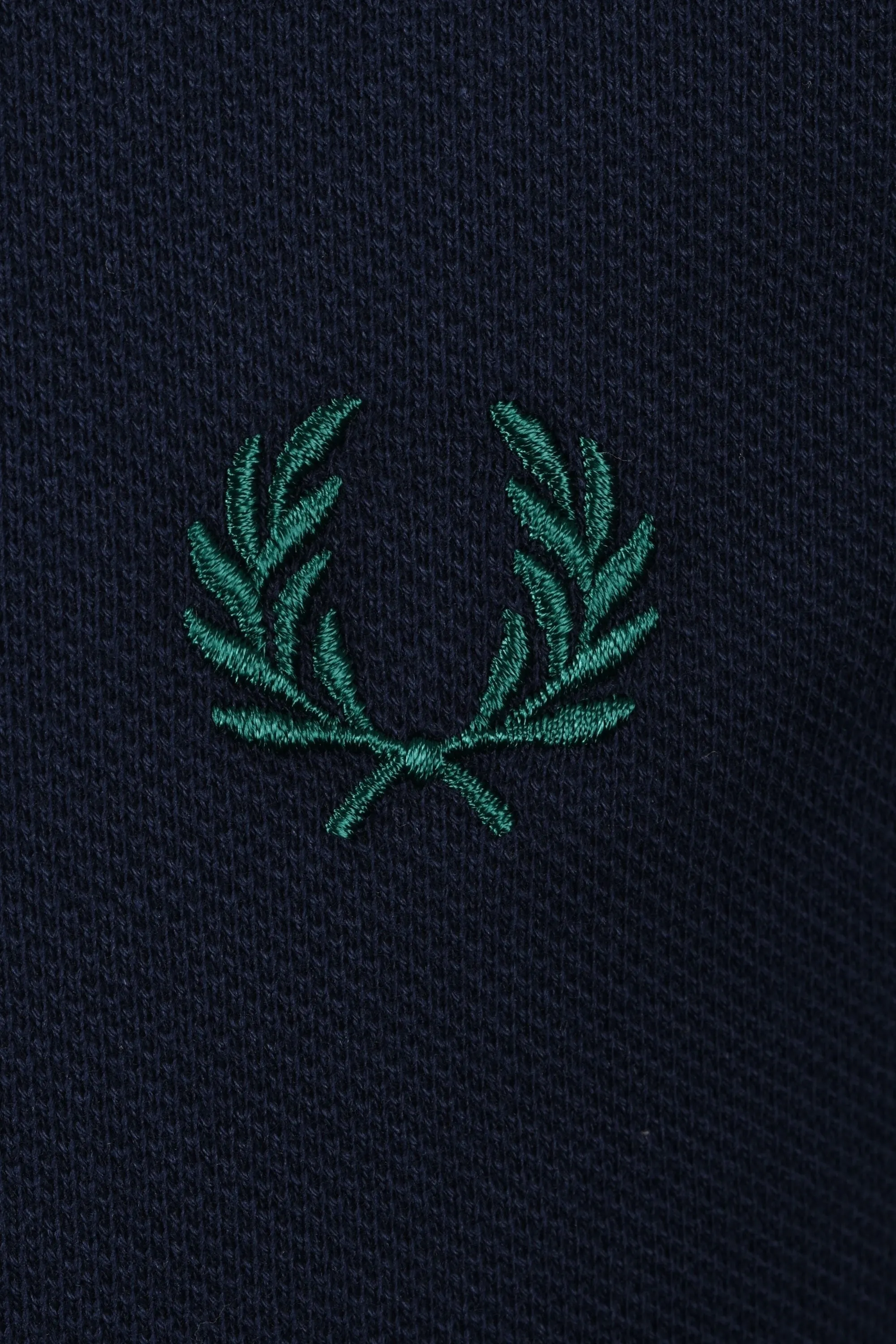 Fred Perry Twin Tipped Polo Dark Carbon/Ecru/Green