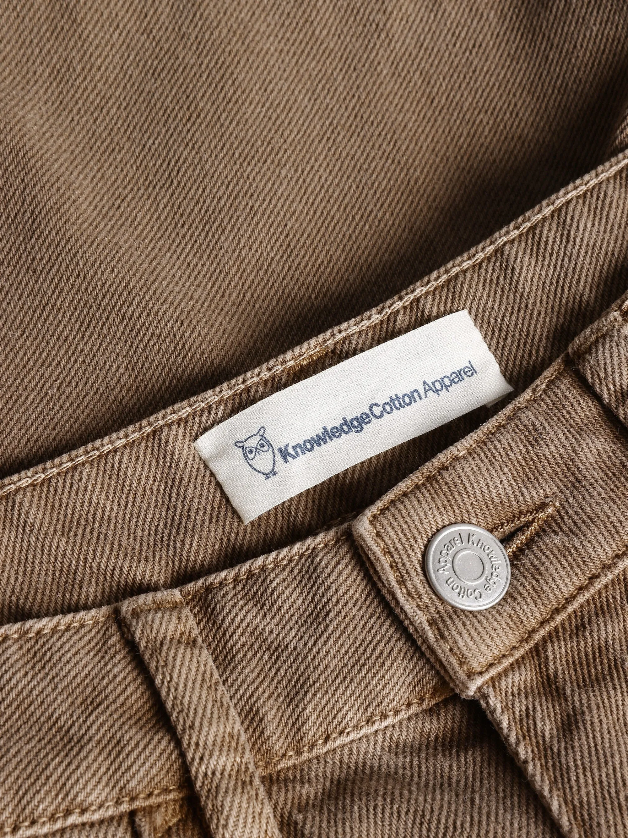 GALE straight mid-rise twill 5-pocket shorts - GOTS/Vegan - Tiramisu Knowledge Cotton