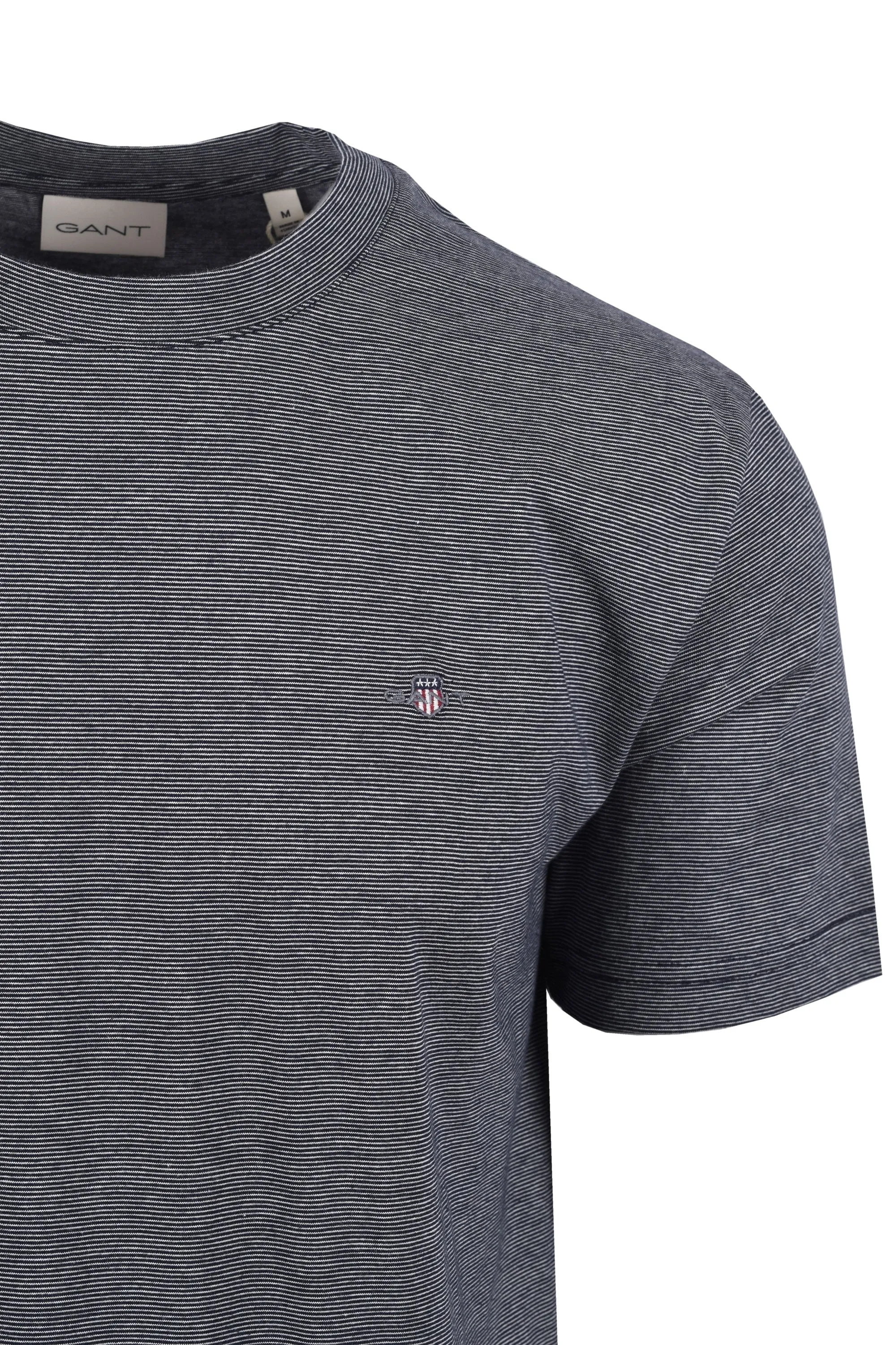 Gant Small Stripe T Shirt Evening Blue