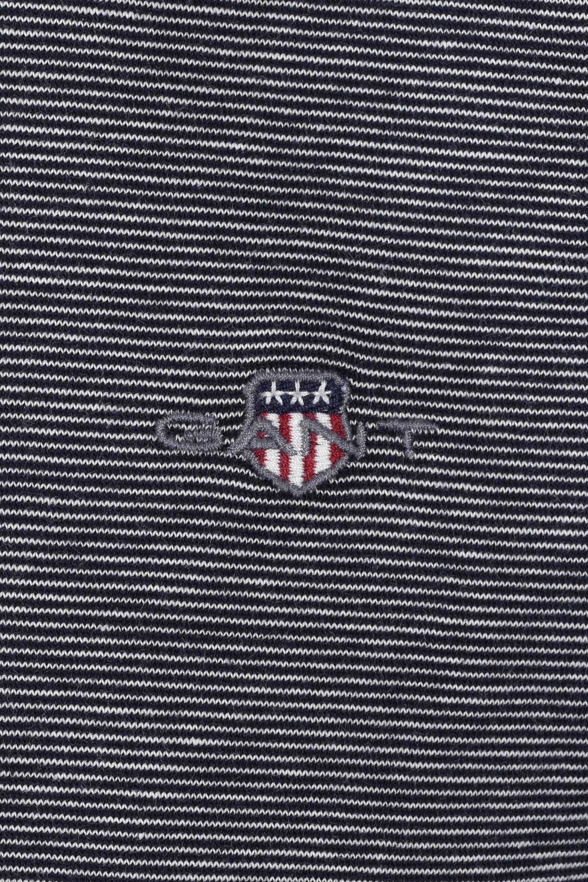 Gant Small Stripe T Shirt Evening Blue