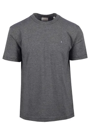 Gant Small Stripe T Shirt Evening Blue