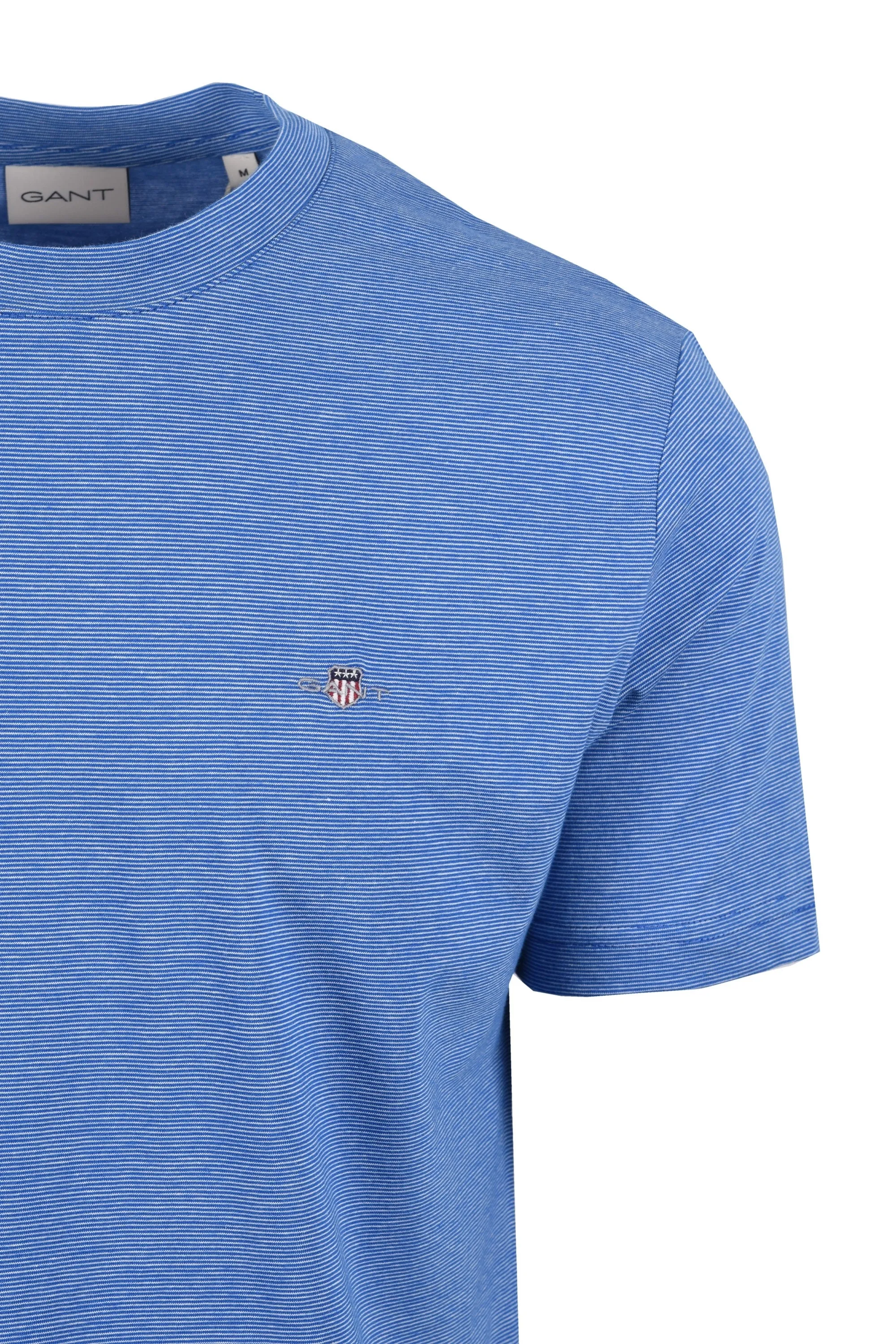 Gant Small Stripe T Shirt Lapis Blue