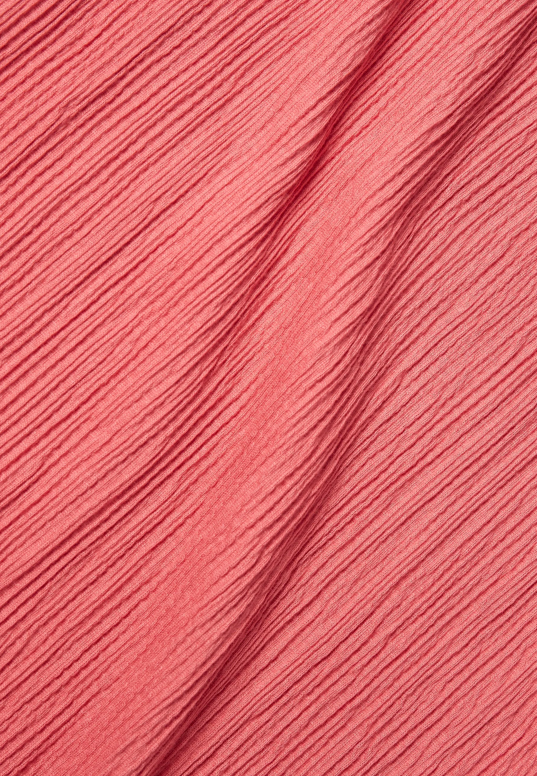 GBANGELA dress in smocked organic cotton jersey - Sunset Coral (rib) Givn Berlin