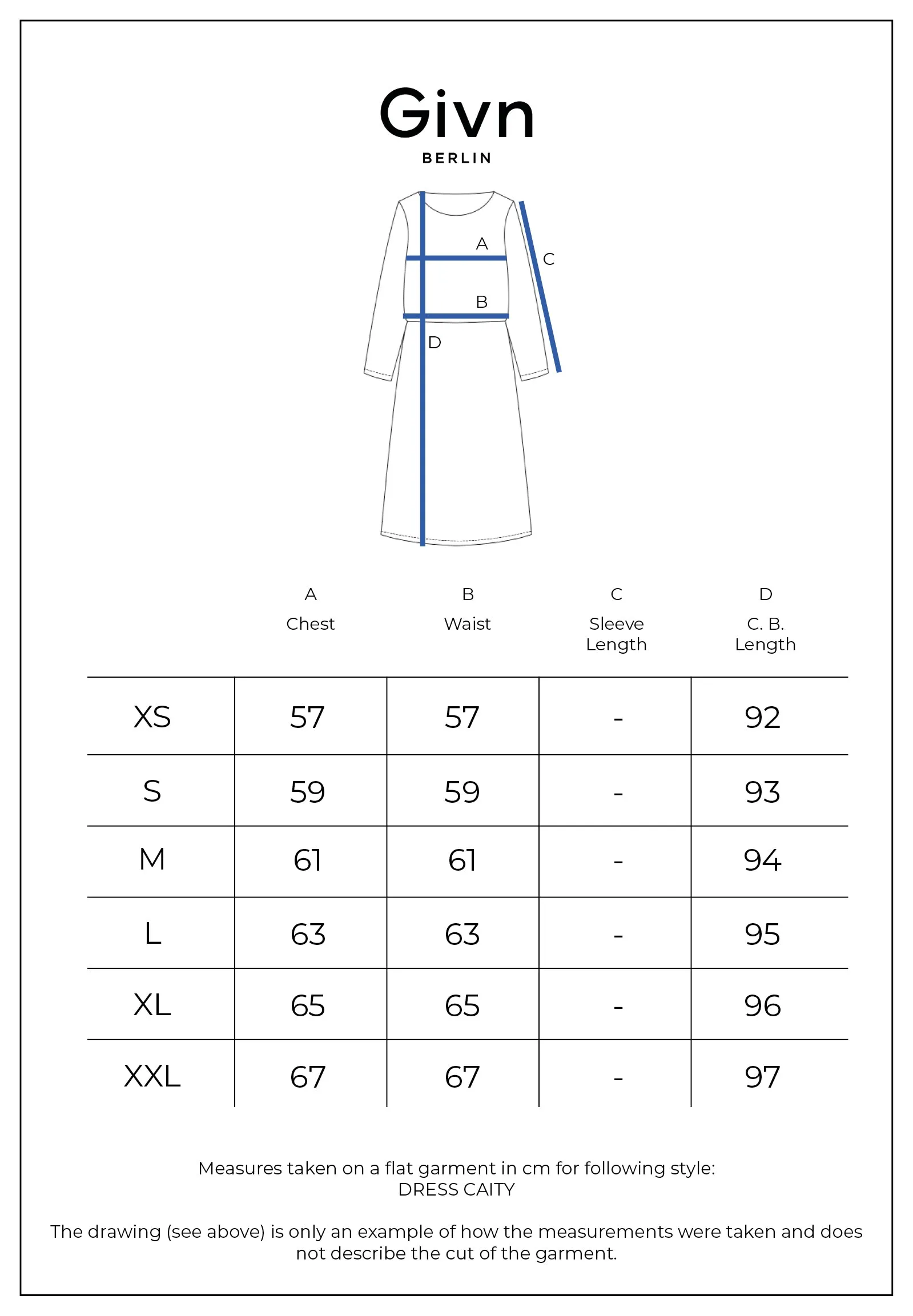 GBCAITY loose fit jersey dress made from organic cotton - Steel Blue Givn Berlin