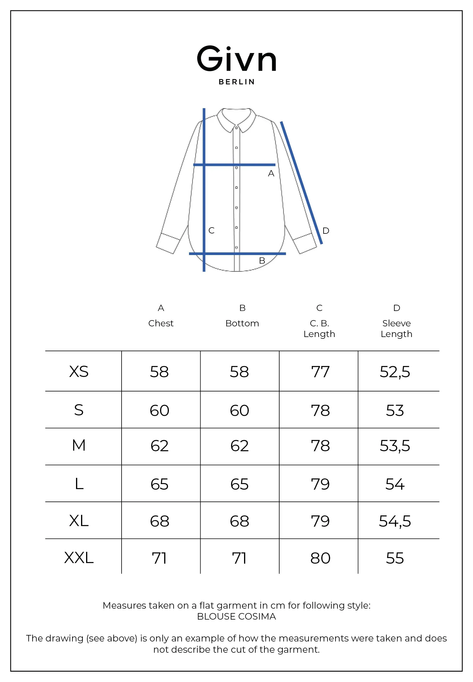 GBCOSIMA loose fit blouse in organic cotton - Ice Blue Givn Berlin