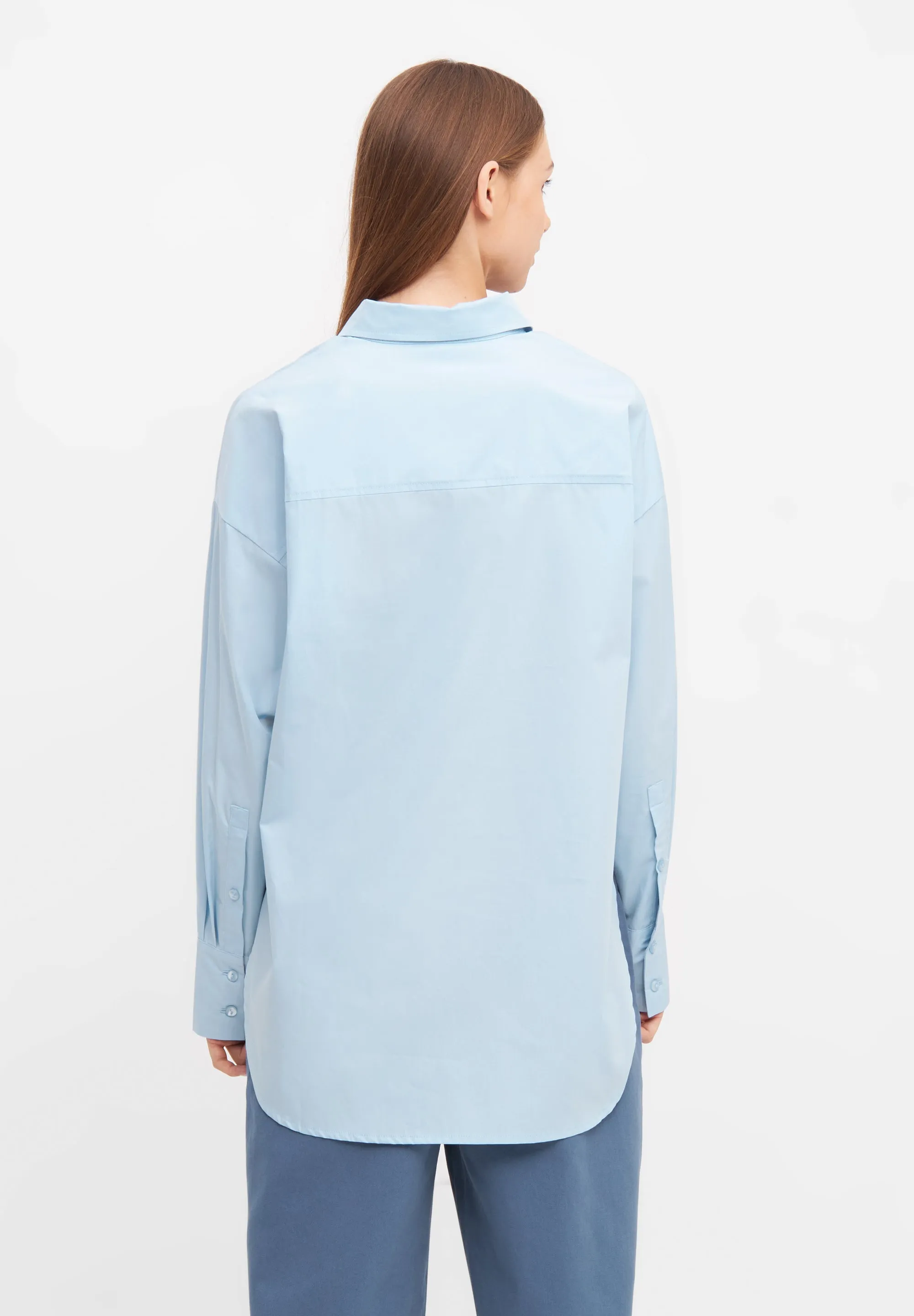 GBCOSIMA loose fit blouse in organic cotton - Ice Blue Givn Berlin