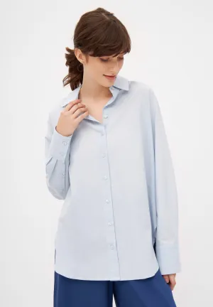 GBCOSIMA Loose Fit Organic Cotton Blouse - Light Blue Givn Berlin