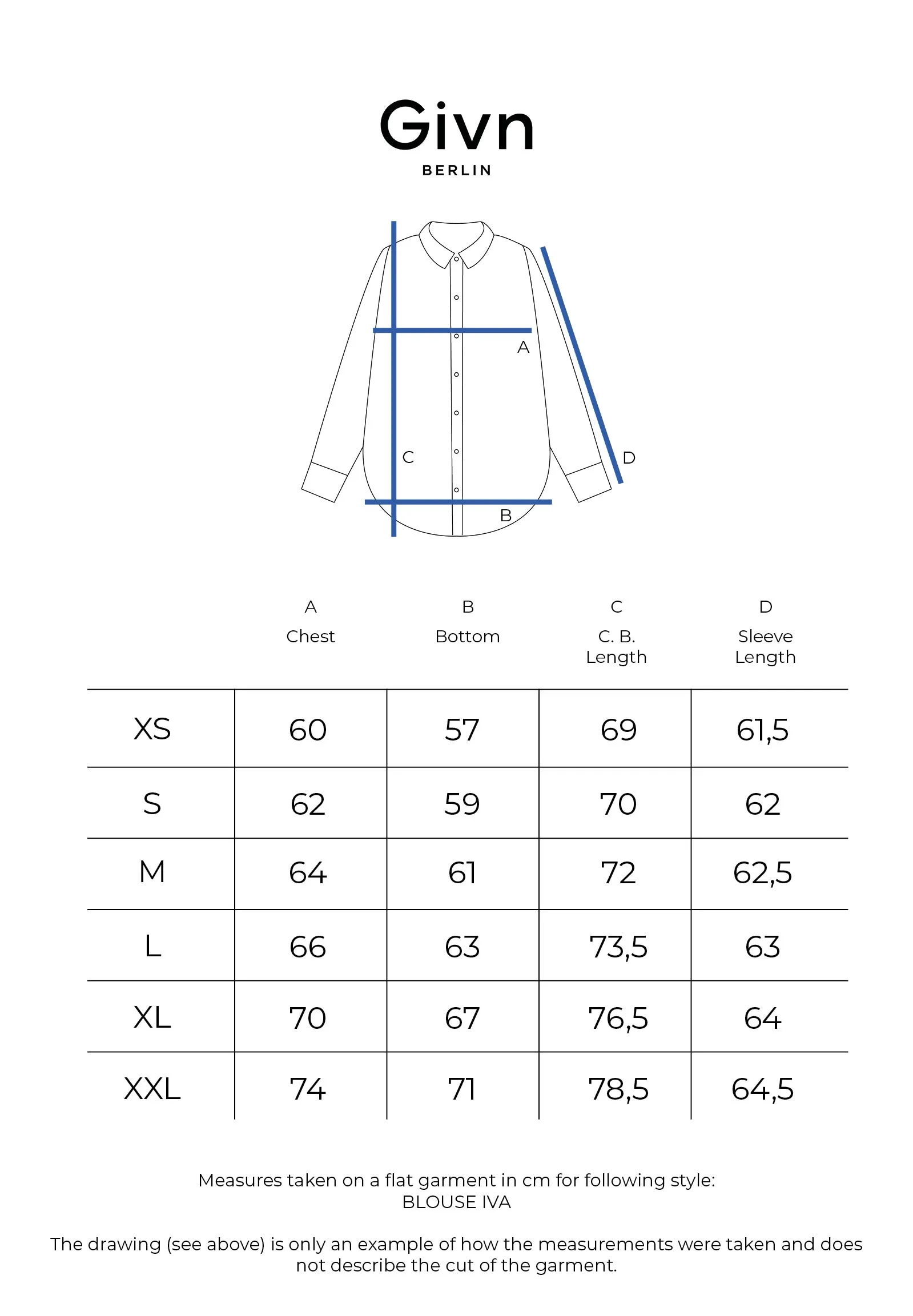 GBIVA blouse from LENZING™ ECOVERO™ with stand-up collar - Midnight Blue Givn Berlin