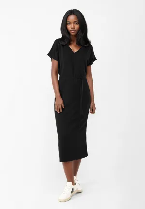 GBPHILINE Relaxed Fit Dress From LENZING™ ECOVERO™ With Belt - Black Givn Berlin