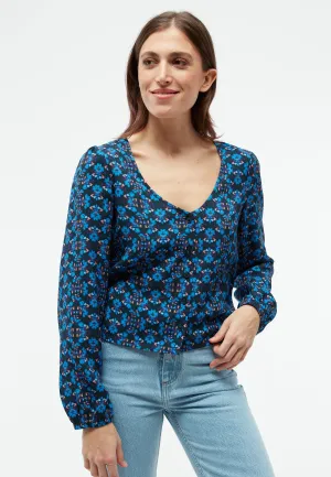 GBTIARA blouse from LENZING™ ECOVERO™ - Blue / Light Pink Givn Berlin