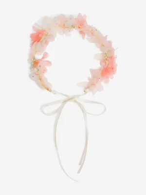 Girls Floral Headband in Pink