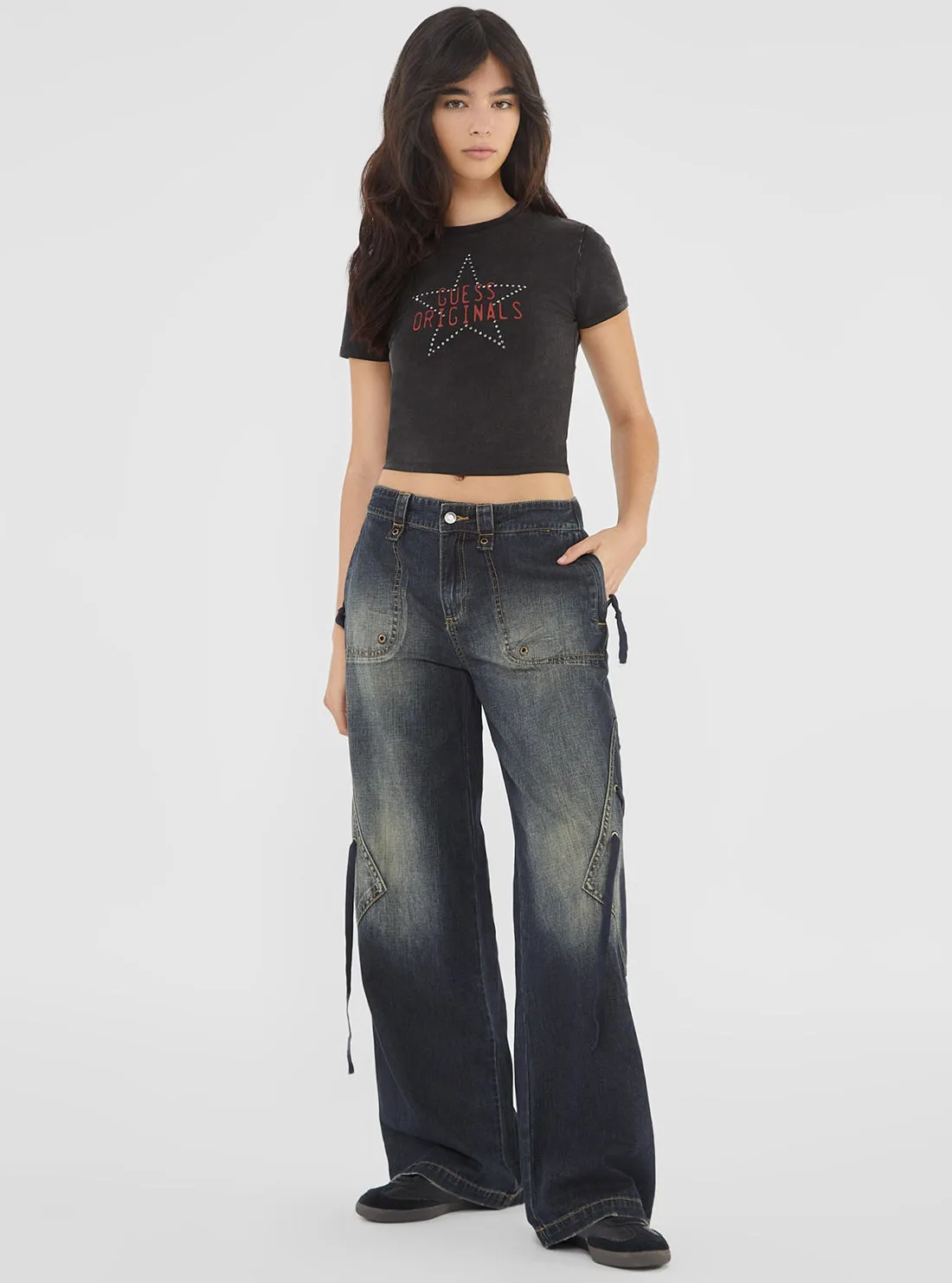 Guess Originals Grey Cargo Denim Jeans Guess