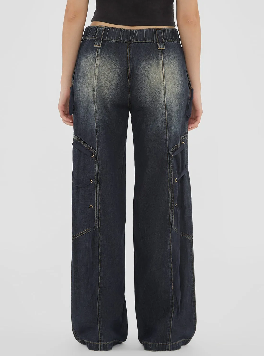 Guess Originals Grey Cargo Denim Jeans Guess