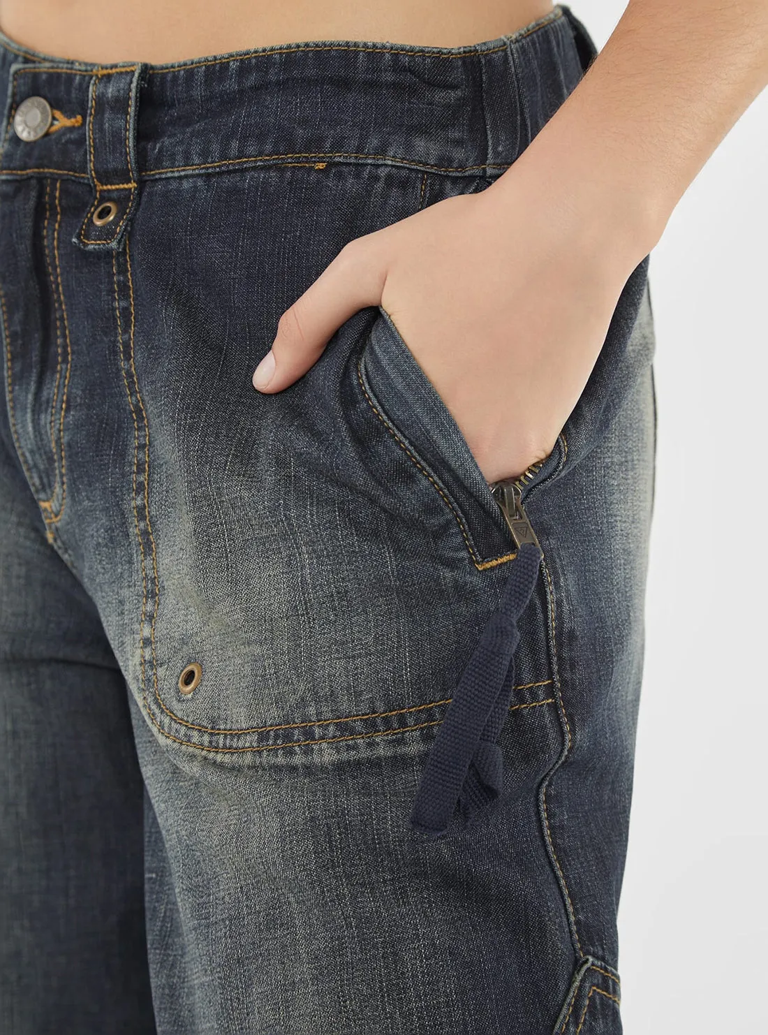 Guess Originals Grey Cargo Denim Jeans Guess