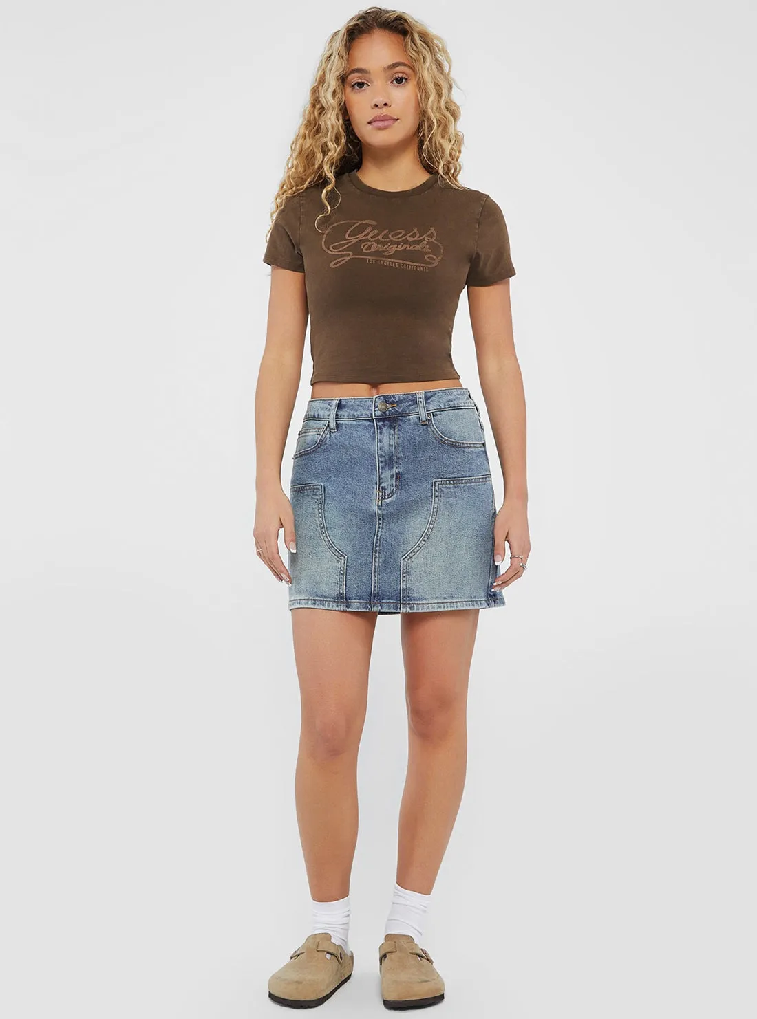 Guess Originals Panel Denim Mini Skirt Guess