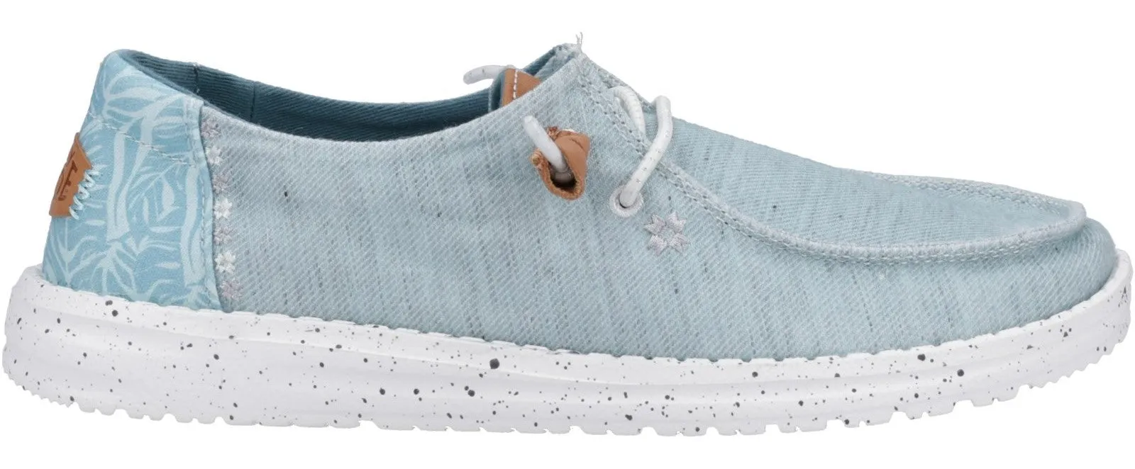 Hey Dude 40753 Wendy Heathered Slub Womens Lace Up Casual Shoe