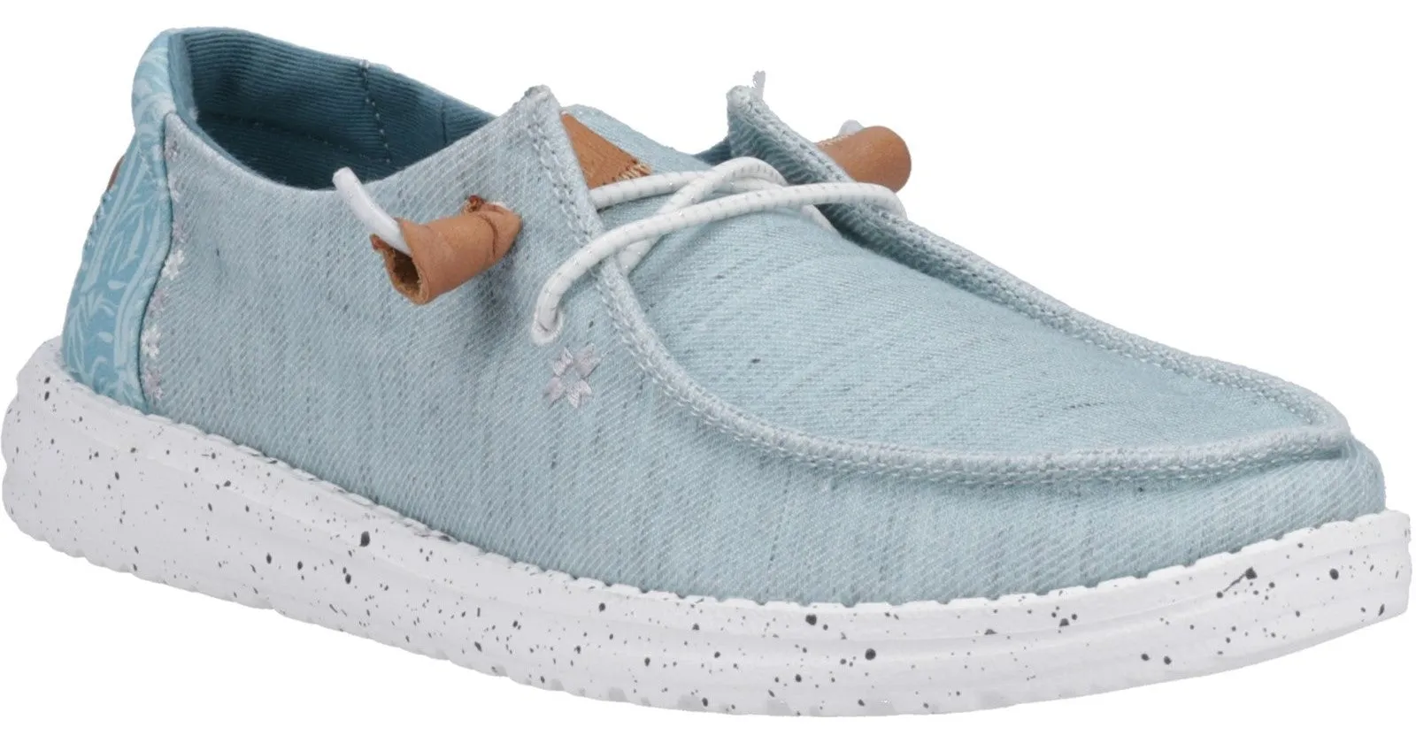 Hey Dude 40753 Wendy Heathered Slub Womens Lace Up Casual Shoe
