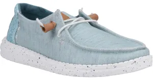 Hey Dude 40753 Wendy Heathered Slub Womens Lace Up Casual Shoe