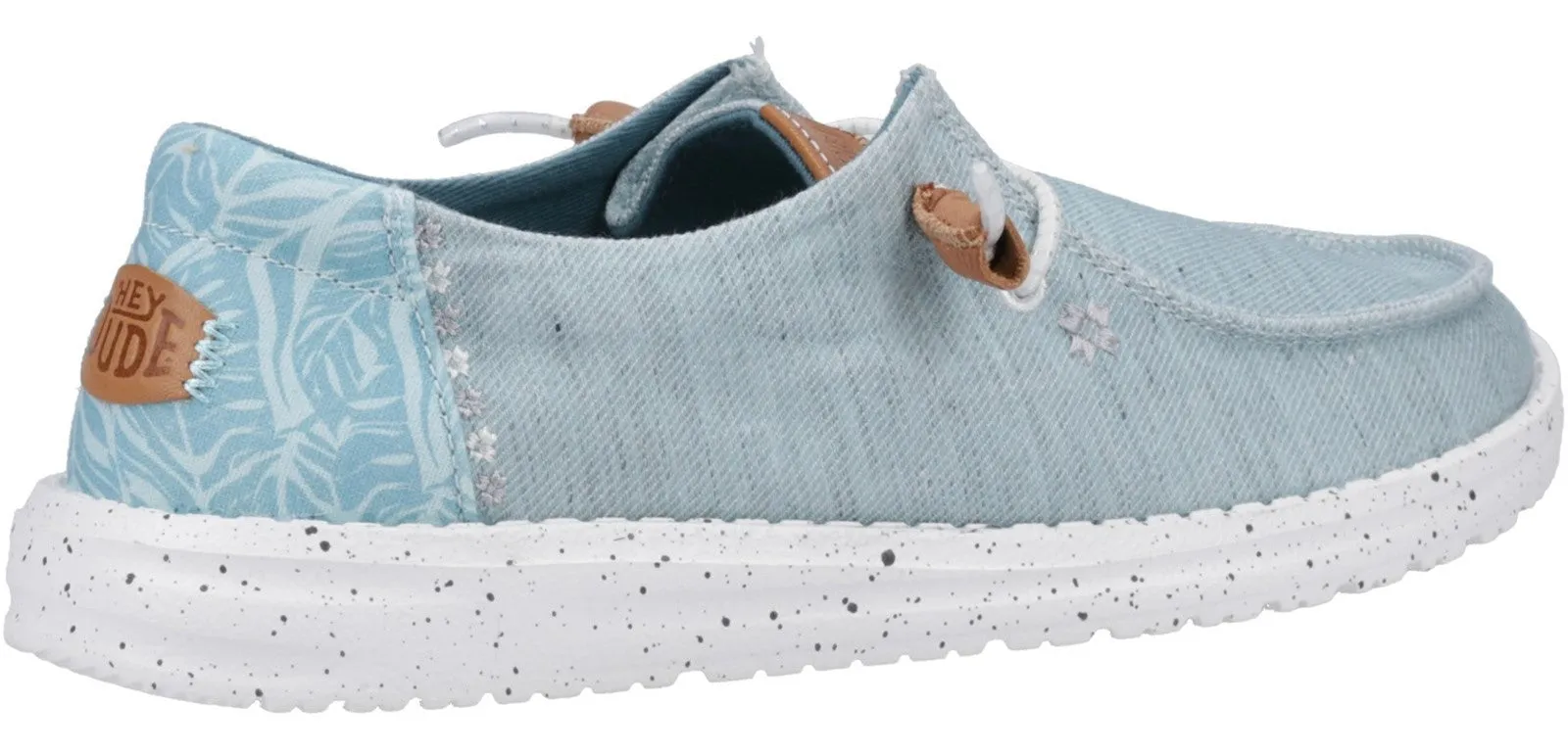 Hey Dude 40753 Wendy Heathered Slub Womens Lace Up Casual Shoe