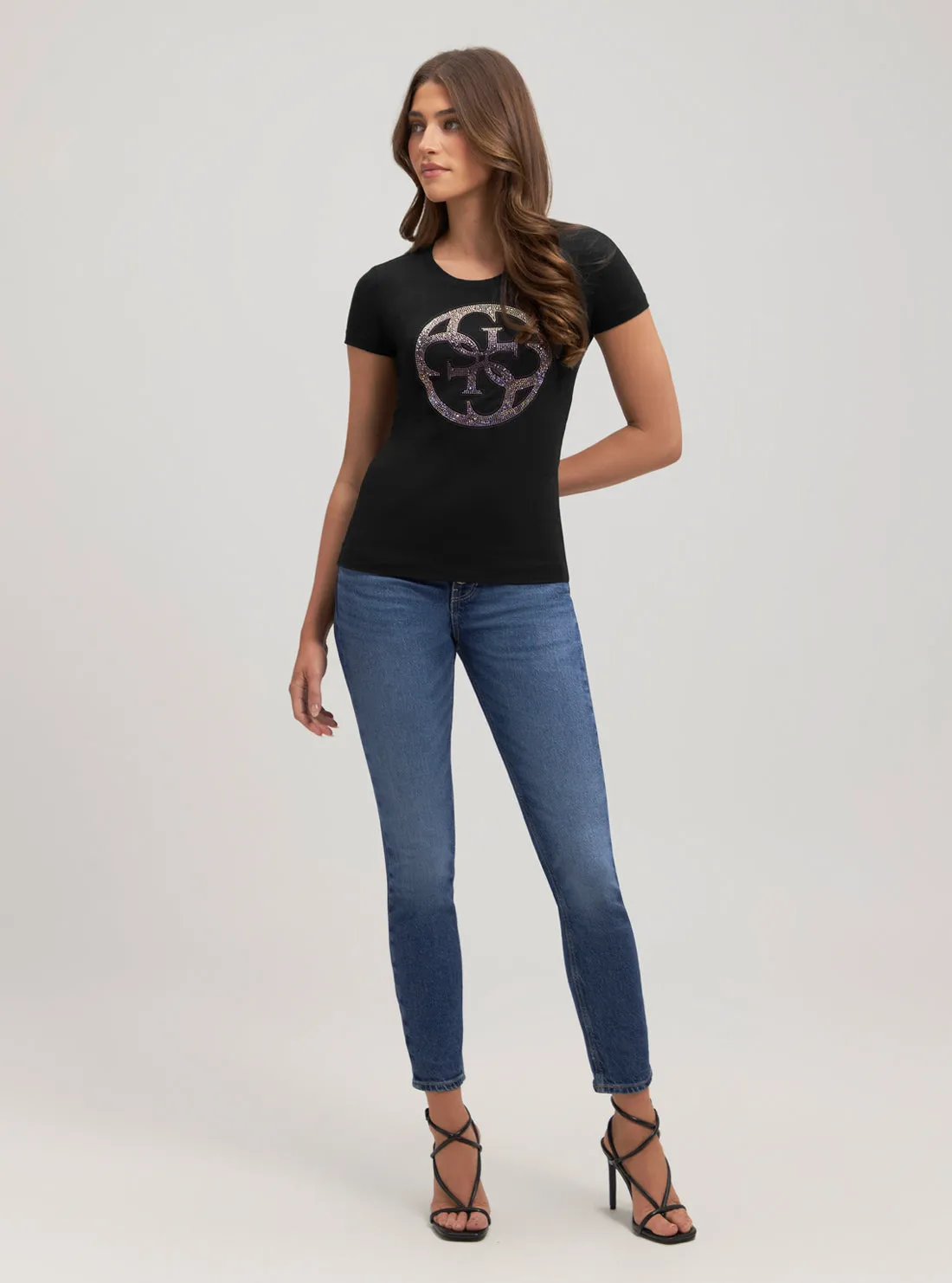 High-Rise 1981 Skinny Denim Jeans In Dark Wash Guess