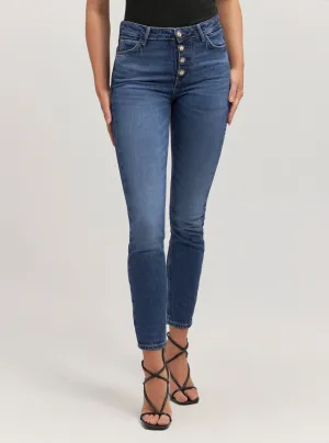 High-Rise 1981 Skinny Denim Jeans In Dark Wash Guess