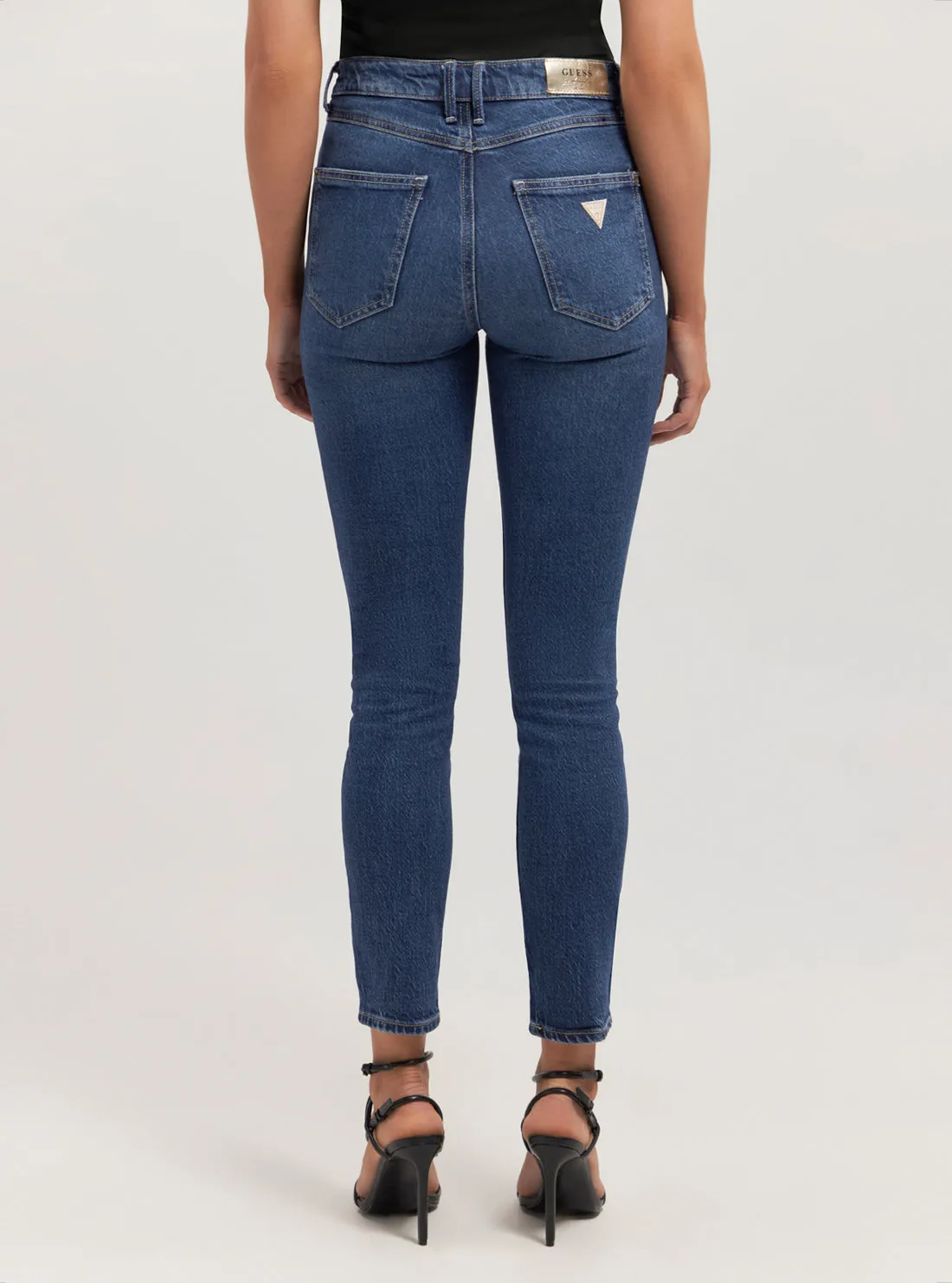 High-Rise 1981 Skinny Denim Jeans In Dark Wash Guess