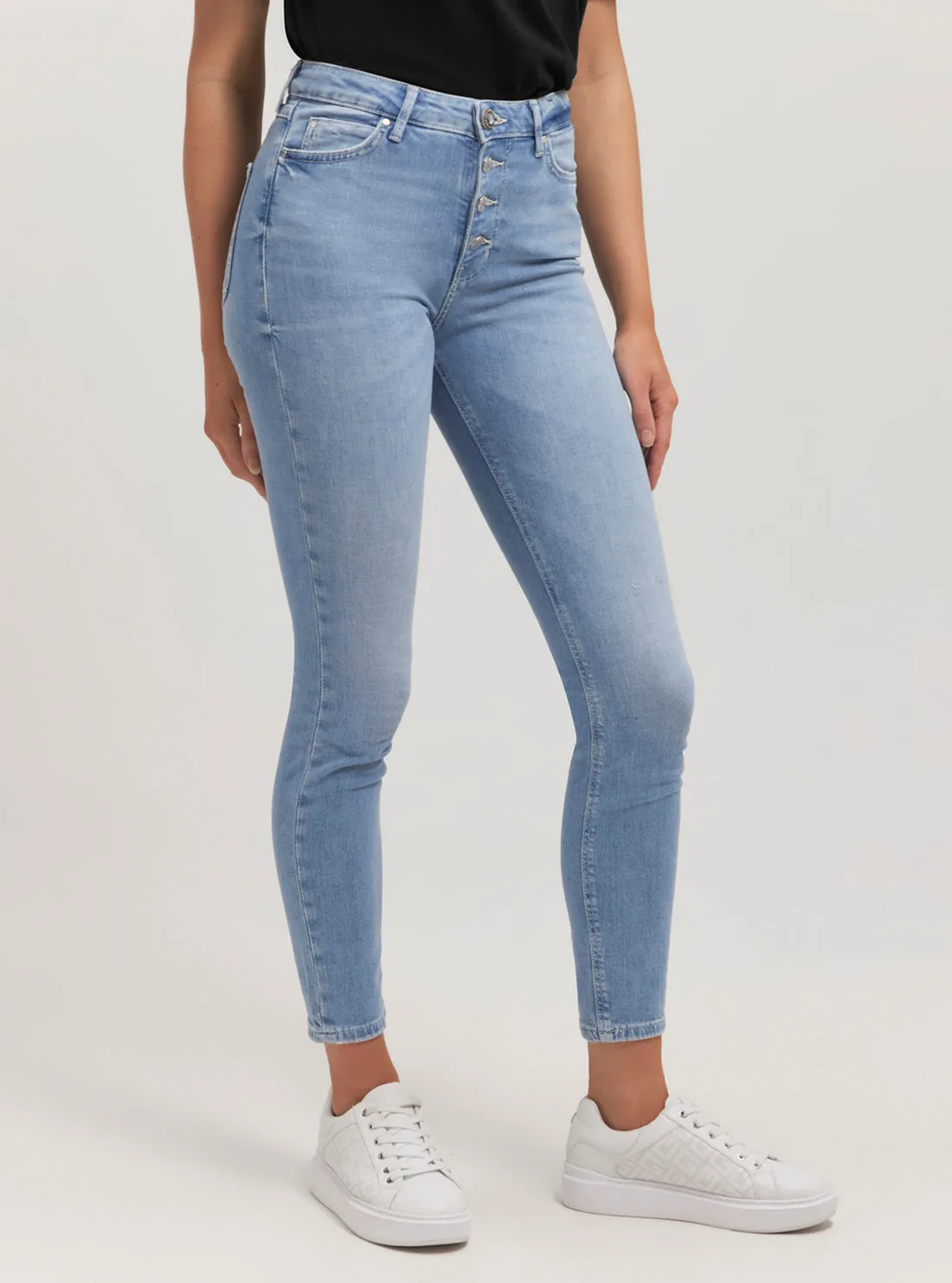 High-Rise 1981 Skinny Denim Jeans In Mid Wash Guess