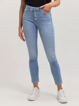 High-Rise 1981 Skinny Denim Jeans In Mid Wash Guess