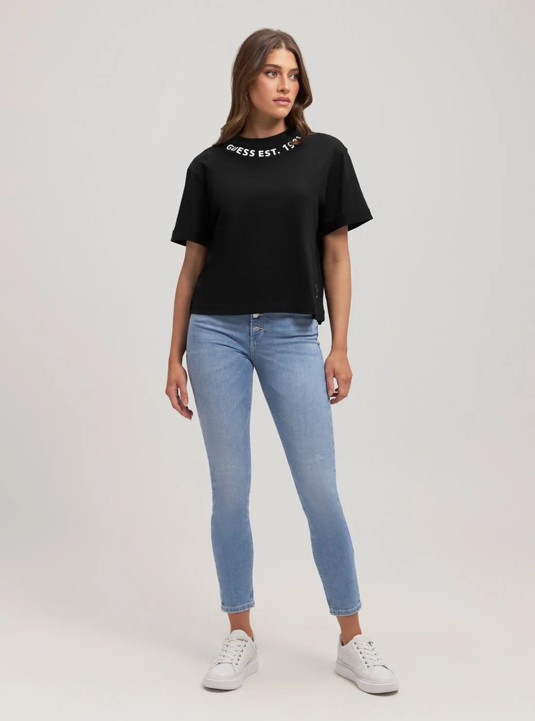 High-Rise 1981 Skinny Denim Jeans In Mid Wash Guess